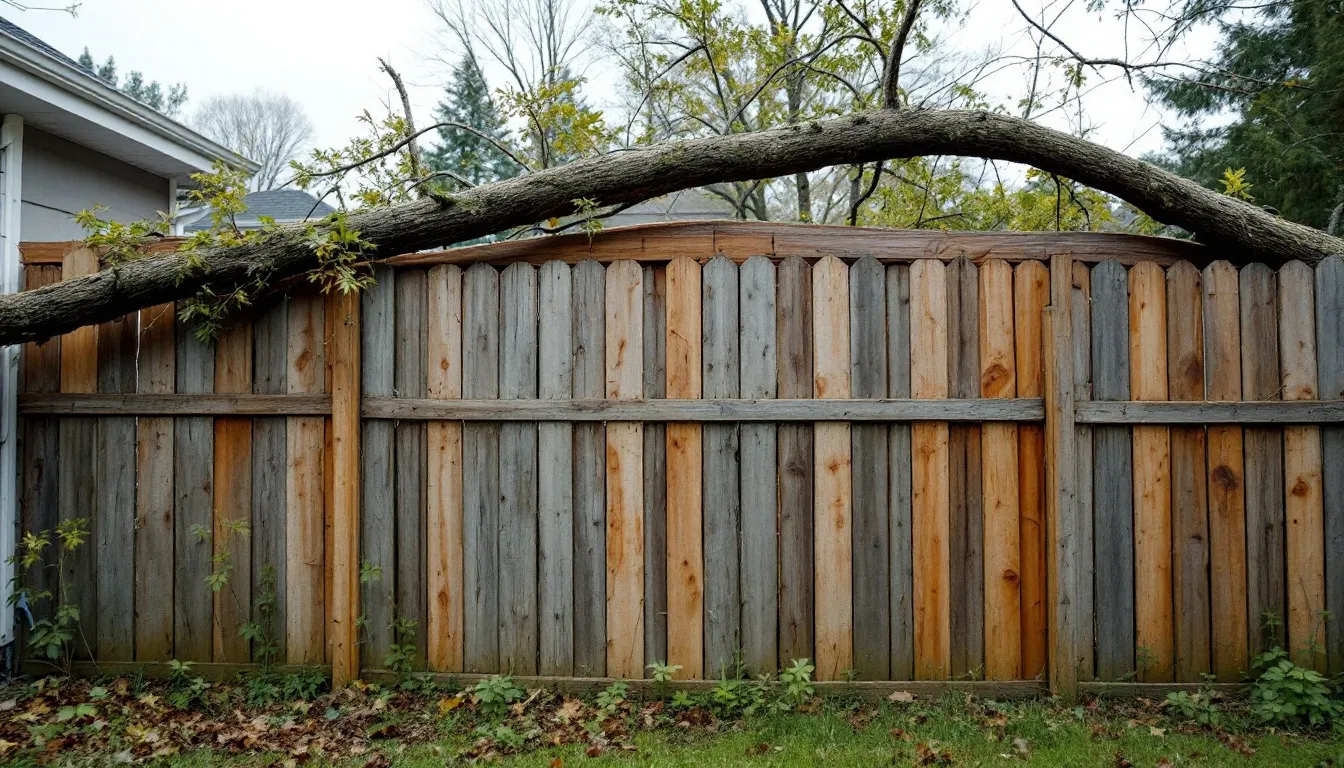Fence Damage from Tree Roots or Falling Limbs